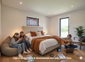 habitación invitados adeolecentes