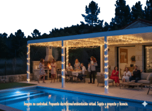 zona barbacoa fiesta noche